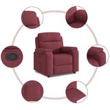  Naslonjač od tkanine crvena boja vina | shoptok.hr