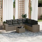 vidaXL 7-dijelni set vrtnih sofa sivi od poliratana | shoptok.hr