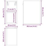 vidaXL Viseča omarica s polico Riga Sonoma hrast 20 x 29,5 x 40 cm | Shoptok.si