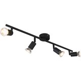 QAZQA Pametna črna črna z naklonom WiFi GU10 4-light - Jeany | Shoptok.si