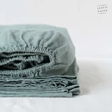 Linen Tales zelena lanena plahta 200x90 cm - linen tales