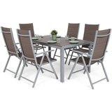Ibiza set namještaja 150 cm srebrna / taupe 6+1 Cijene