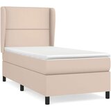  Box spring postelja z vzmetnico kapučino 80x200 cm umetno usnje, (20900887) | Shoptok.si