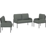 vidaXL Setovi sofa 3 pcs Tamno siva 115 x 56 x 80 cm Šperploča - Tamno siva | shoptok.hr