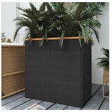  Vrtno korito črno 80x40x80 cm poli ratan | Shoptok.si