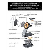 Swissten punjač preklopni, bežični, MagFold, MagSafe 3u1, 25W, crni | shoptok.hr