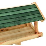 vidaXL hranilica za ptice sa stalkom 37x28x100 cm od masivne jelovine | shoptok.hr