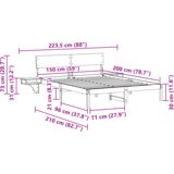  Konstrukcija postelje z vzglavjem Voskast rjav 150 x 200 cm, (5000126632) | Shoptok.si