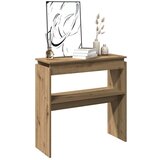 Maison Chic konzolna miza - miza ob steni artisan hrast 102x30x80 cm inženirski les, (21786412) | Shoptok.si