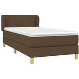  Krevet s oprugama i madracem tamnosmeđi 80x200 cm od tkanine | shoptok.hr