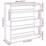 vidaXL Stalak za cipele crni 80x25x81 cm od konstruiranog drva | shoptok.hr