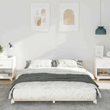 vidaXL Posteljni okvir Bela 140 x 220 cm Trdna borovina, (5000123598) | Shoptok.si