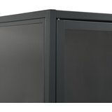  Visoka komoda antracit 80x35x135 cm od čelika i kaljenog stakla | shoptok.hr