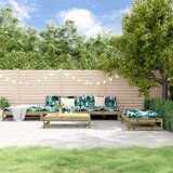 The Living Store Vrtna garnitura 5-delna z blazinami impregnirana trdna borovina - Vrtna Sedežna Garnitura, (21475536) | Shoptok.si