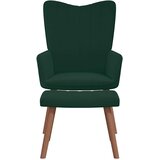  Stolica za opuštanje s osloncem za noge tamnozelena baršunasta | shoptok.hr