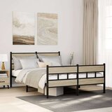 vidaXL Metalni okvir kreveta bez madraca boja hrasta sonome 140x190 cm | shoptok.hr