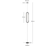 Kave Home Črna LED stoječa svetilka (višina 300 cm) Bow – | Shoptok.si