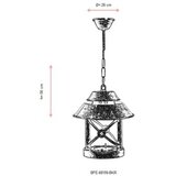 Opviq Vanjska lampa BFE-68199-BKR, 56 cm, Viseća, E27, 60W, IP65, Smeđa | Eponuda.ba