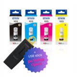 Epson Komplet bočica 103 (BK/C/M/Y), original + USB stick po SUPER cijeni | shoptok.hr