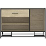 vidaXL Klop za čevlje sonoma hrast 80x40x53,5 cm inž. les in kovina | Shoptok.si