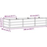  Cvetlično korito Slonokoščena 240 x 80 x 45 cm Jeklo, (5000207477) | Shoptok.si