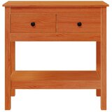  Konzolna miza Voskast rjav 75 x 35 x 75 cm Trdna borova les, (5000201945) | Shoptok.si