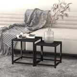  Stolići za čaj 2 kom MDF crni | shoptok.hr