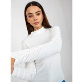 Fashion Hunters Ecru one size velor blouse with a stand-up collar from RUE PARIS Cene
