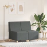 VidaXL sofa stolica svijetlo siva 55 cm tkanina 2 pcs tamno siva VidaXL sofa stolica svijetlo siva 55 cm tkanina 2 pcs tamno siva Slike