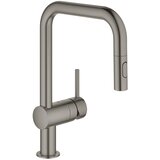 Grohe izvlečna enoročna kuhinjska armatura Minta - supersteel, U izliv (32322DC2) | Shoptok.si