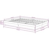  Okvir za krevet od masivnog drva crni 120 x 200 cm | shoptok.hr