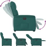  Električni naslonjač na podizanje tkanina tamnozeleni | shoptok.hr