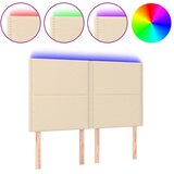  LED uzglavlje krem 144x5x118/128 cm od tkanine | shoptok.hr