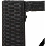 Barski stol sa staklenom pločom crni 105x80x110 cm poliratan | Shoptok.si