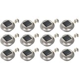 vidaXL Vrtne solarne svjetiljke 12 kom LED okrugle 12 cm bijele Cijene