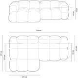Cosmopolitan Design Siva kutna garnitura (s lijevim kutom/s ležaljkom) Loretto – | shoptok.hr
