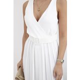 Kesi Włoski Pleated viscose jumpsuit ecru | Shoptok.si