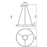  Redo 01-3173 - Prigušiva LED luster na sajli CASTLE LED/36W/230V, crna | Eponuda.com