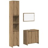 Maison Chic Kopalniška garnitura - Kopalniški sestavi 3-delna artisan hrast inženirski les, (21788241) | Shoptok.si