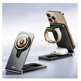 RP-W3 -3 in 1 Foldable Aluminum Alloy Holder wireless charger