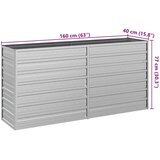  Povišena vrtna gredica 160 x 40 x 77 cm pocinčani čelik srebrna | shoptok.hr