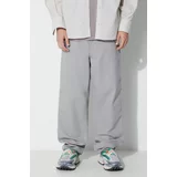 Carhartt WIP Pamučne hlače Single Knee Pant boja: siva, ravni kroj, I031497.0WF02