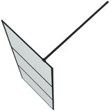 Pregrada za tuš crna 80 x 195 cm s mutnim staklom ESG | shoptok.hr