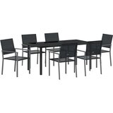 Vrtni set za objed 7 pcs Crna PE ratan | Eponuda.ba