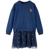  Dječja haljina s dugim rukavima modra 116 | shoptok.hr