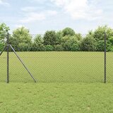  Stup za ogradu Siva 25 x 1 m (mreža 40 x 40 mm) Čelik i PVC Slike