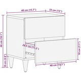 vidaXL Noćni ormarić 2 pcs Svjetlosmeđa 40 x 33 x 46 cm | shoptok.hr