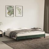 Maison Chic Posteljni okvir - Dvoposteljna postelja - Zakonska postelja brez vzmetnice temno zelen 180x200 cm žamet-J4501, (21762737) | Shoptok.si