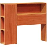 vidaXL Knjižna postelja brez ležišča vošč. rjava 90x200 cm borovina | Shoptok.si