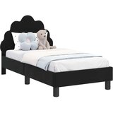  Okvir kreveta za malu djecu s naslonom Crna 70 x 140 cm Baršun | shoptok.hr